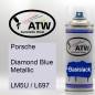 Preview: Porsche, Diamond Blue Metallic, LM5U / L697: 400ml Sprühdose, von ATW Autoteile West.